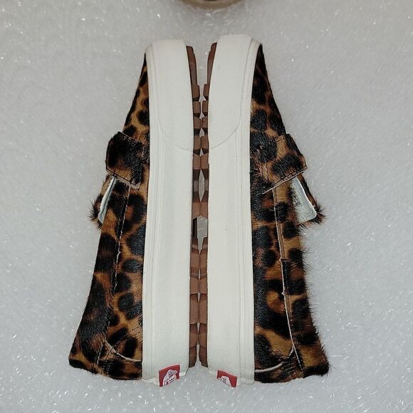 Vans Vault Style 53 Faux Calf Hair Animal / Snow White Leopard Cheetah Women 6 - Picture 10 of 17